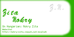 zita mokry business card